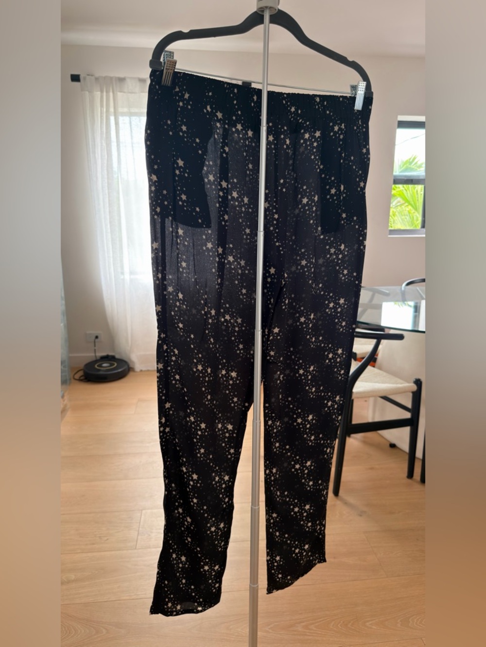 Black Star-Print Sheer Set - Picture 6 of 6
